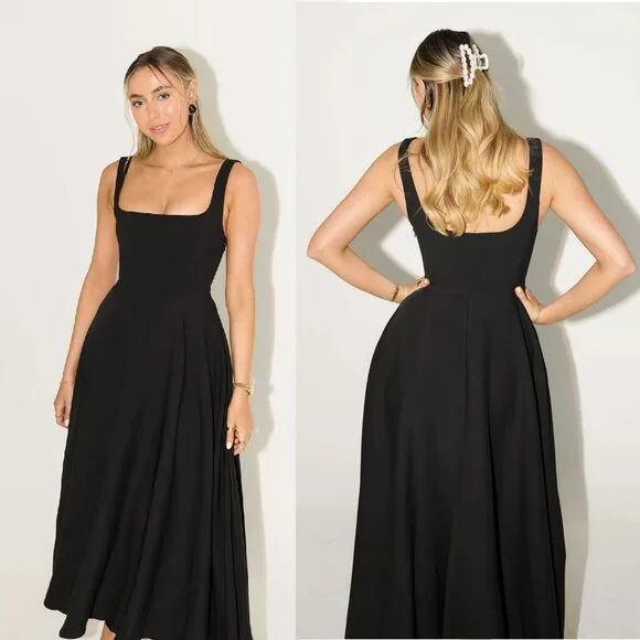 Geek Bar Vape Store Square Neck Midi Dress  Odd Muse Middle East Odd Muse  | Dresses | Odd Muse The Ultimate Muse High Waist Square Neck Midi Dress In  Black Medium Nwt | Poshmark